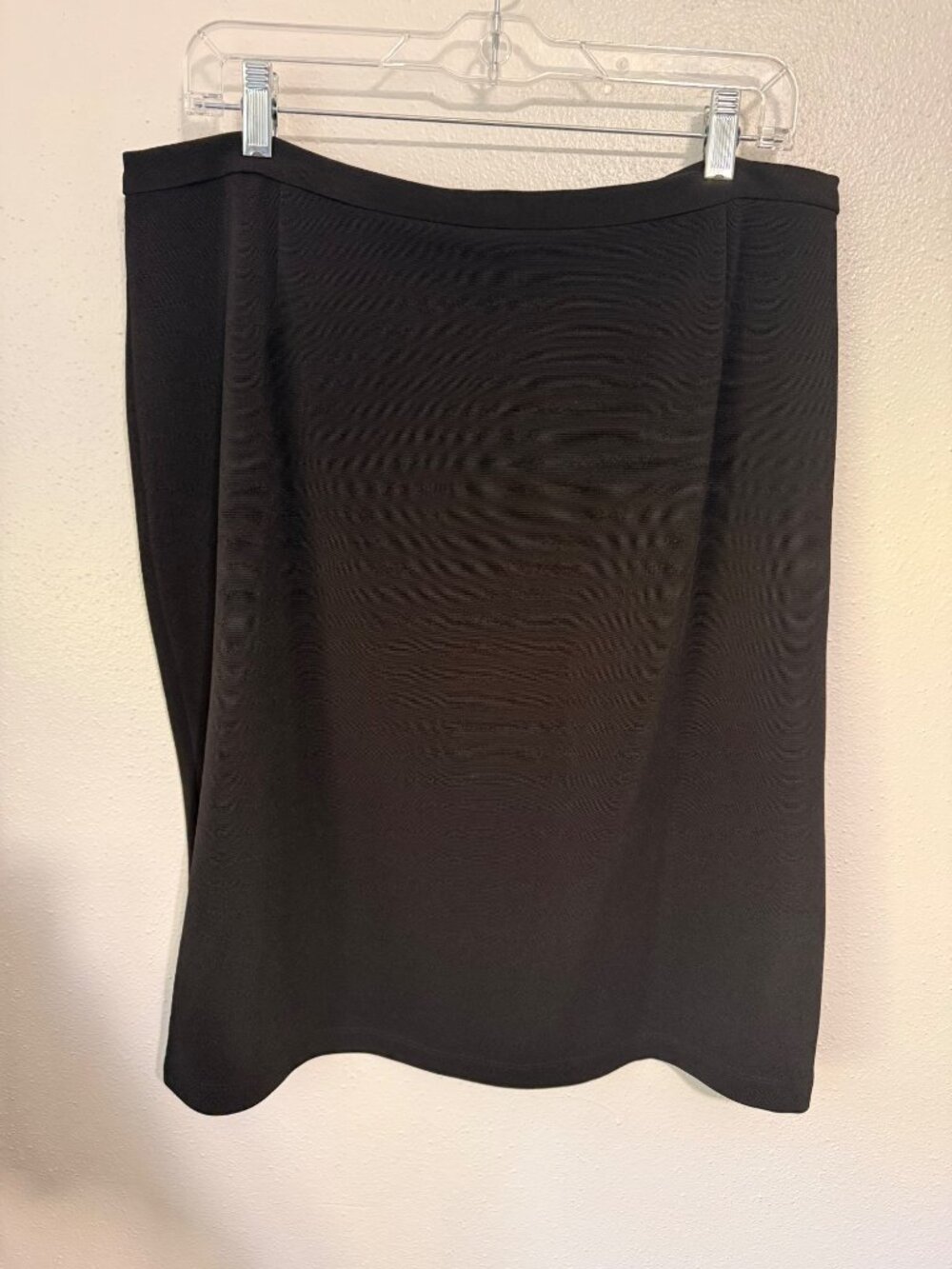 Vintage Chico's Design Skirt Black Stretch A-Line Knee length Womans 16